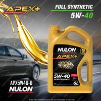 Nulon Full SYN APEX+ 5W-40 Performance Engine Oil 6L APX5W40-6 Ref SYN5W40-SIX