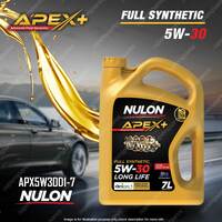 Nulon Full Synthetic APEX+ 5W-30 Long Life Engine Oil 7L APX5W30D1-7