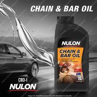Nulon 1 Litre Yard Garden Chainsaw Bar & Chain Oil CBO-1 Reduces Wear & Tear