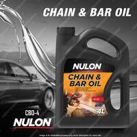 Nulon 4 Litre Yard Garden Chainsaw Bar & Chain Oil CBO-4 Reduces Wear & Tear