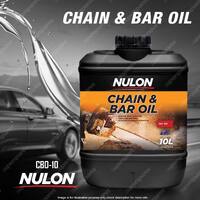 Nulon 10 Litre Yard Garden Chainsaw Bar & Chain Oil CBO-10 Reduces Wear & Tear