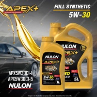 Nulon APEX+ Diesel 5W-30 Advanced C1 Engine Oil 6L APX5W30C1 Ref SYNDLE5W30