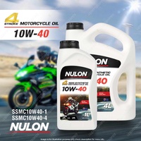 Nulon 4 Stroke 10W-40 Motorcycle Engine Oil 5L SSMC10W40 API SM JASO MA2
