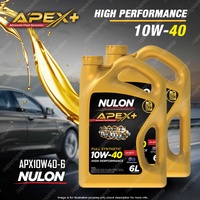 2 x Nulon APEX+ 10W-40 High Performance Engine Oil 6L APX10W40 Ref SYN10W40