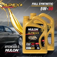 2 x Nulon Full SYN APEX+ 5W-30 Long Life Engine Oil 5L APX5W30D1-5 Ref SYN5W30-5