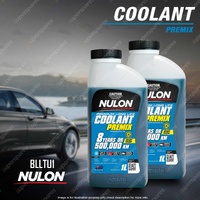 2 x Nulon Blue Premium Long Life Premix Coolant 1L BLLTU1 1 Litre