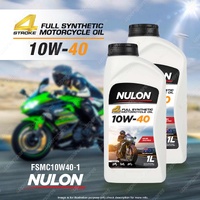 2 x Nulon Full Synthetic 10W-40 Motorcycle 4 Stroke Engine Oil 1L FSMC10W40-1