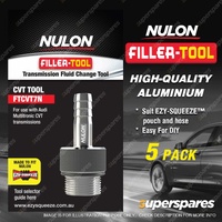 5 x Nulon High Quality Aluminium Filler-Tool FTCVT7N for CVT Multitronic