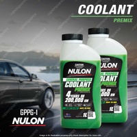 2 Pack Nulon General Purpose Coolant Premix - Green GPPG-1 1 Litre