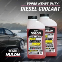 2 Pack Nulon Super Heavy Duty Diesel Coolant Premix Top-Up HDDCTU 1 Litre