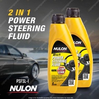2 x Nulon 2 in 1 Power Steering Fluid with Stop Leak 1L PSFSL-1 1 Litre
