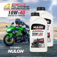 2 x Nulon Full Synthetic Road & Track 10W-40 Motorcycle 4 Stroke Engine Oil 1L