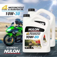 2 x Nulon 10W-30 Scooter and Motorcycle Engine Oil 4L SC10W30-4 API SL JASO MA2