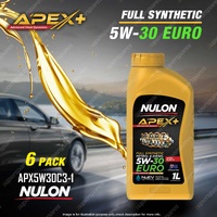 6 x Nulon Full Synthetic APEX+ 5W-30 EURO Engine Oil 1L APX5W30C3-1