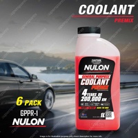 6 Pack Nulon General Purpose Coolant Premix - Red 1L GPPR-1 1 Litre