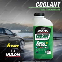 6 x Nulon Green Premium Long Life Coolant 100% Concentrate LL1 1 Litre