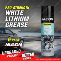 6 x Nulon Pro-Strength White Lithium Grease Spray Can 300g LMG300