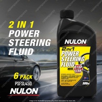 6 x Nulon 2 in 1 Power Steering Fluid with Stop Leak 450ML Quality Guarantee