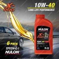 6 x Nulon X-PRO 10W-40 Long Life Performance Engine Oil 1L XPR10W40 Ref SEM10W40