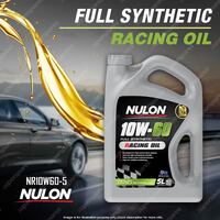 Nulon Full Synthetic 10W-60 Racing Engine Oil 5L NRO10W60-5 Ref NR10W60-5