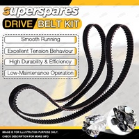 Alternator & P/S Drive Belt Kit for Kia Ceres 2.2L 4cyl Diesel S2 92-97