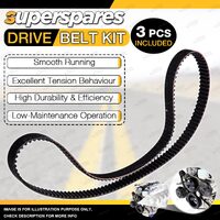 Alt & A/C & Fan Drive Belt Kit for Kenworth K100 Caterpillar 3406 Diesel