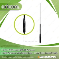 Oricom 2-in-1 UHF CB Antenna - HD Large Parallel Spring Base 1030mm ANU1106
