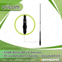 Oricom 6.5dBi 88cm Black UHF CB Antenna - with Heavy Duty Barrel Spring ANU220