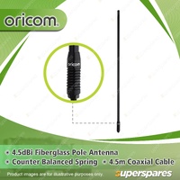 Oricom 4.5dBi 96cm UHF CB Fibreglass Pole Antenna - 4.5m Coaxial Cable ANU300