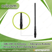 Oricom 3dBi UHF CB Antenna - with Non-Detachable Fibreglass Pole ANU850