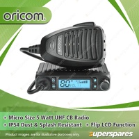 Oricom 5 Watt UHF CB Radio - Compact Micro Size 80 Channel HD Microphone DTX4300