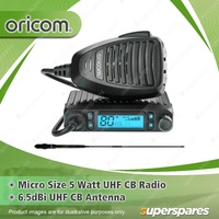 Oricom Micro Size 5 Watt UHF CB Radio & 6.5dBi 880mm Antenna - DTX4300VP
