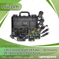 Oricom 5W Handheld UHF CB Radio Trade Pack - Twin Camo Radios IP67 DTXTP600CAM