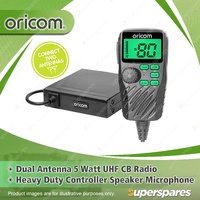 Oricom Dual Antenna 5 Watt UHF CB Radio - Controller Speaker Microphone UHF182X