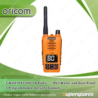 Oricom Orange Portable 2 Watt IPX7 UHF CB Radio - IP67 Rating UHF2600-1OR