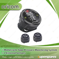Oricom Motorcycle Tyre Pressure Monitoring System - 2 External Sensors TPMC-2E