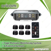 Oricom Tyre Pressure Monitoring System - Include 6 External Sensors TPMS10-6E