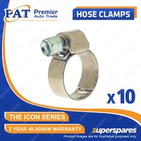 PAT ICON Series Fuel Hose Clamps - Extended Band Size 7-15mm Pack of 10