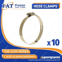 PAT ICON Series Hose Clamps - Heavy Duty Full Stainless 27-51mm Pack of 10