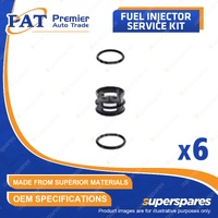 6 Pcs PAT Fuel Injector Service Kit for Ford Fairmont EA Falcon EA EB 3.2L 3.9L