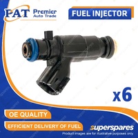 6 Pcs PAT Fuel Injectors for Holden Commodore Berlina LPG One Tonner Police VZ