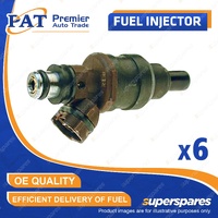 6 Pcs PAT Fuel Injectors for Toyota Pickup VZN95L 3VZE V6 12V 3.0L 1988-1993