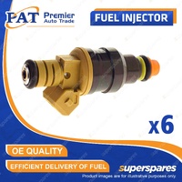 6 Pcs Fuel Injectors for BMW 323i 325i 325iS E30 2.3L 2.5L M20B23 M20B25 83-93