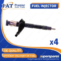 4 Pcs PAT Fuel Injectors for Nissan Navara RX D40 Pathfinder R51 2.5L 2005-2015