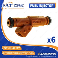 6 Pcs PAT Fuel Injectors for Volvo S80 XC90 2.8L 2.9L B6284T B6294T 1998-2006