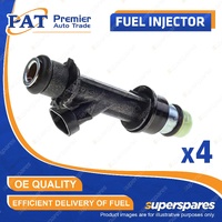 4 Pcs PAT Fuel Injectors for Daewoo Kalos T200 Lacetti J200 Nubira J100 J150