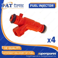 4 Pcs PAT Orange Fuel Injectors for Citroen Berlingo M59 C2 C3 Xsara 1.6L TU5JP4