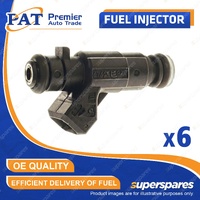 6 Pcs PAT Fuel Injectors for Mercedes Benz C240 C280 W202 E240 W210 2.4L 2.8L
