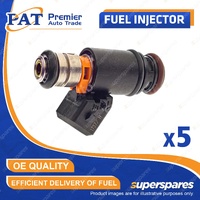 5 Pcs PAT Fuel Injectors for Volkswagen Caravelle Multivan Transporter 2.5L AET