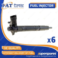 6 Pcs PAT Fuel Injectors for Nissan Navara D40 Pathfinder R51 3.0L V9X 2011-2015